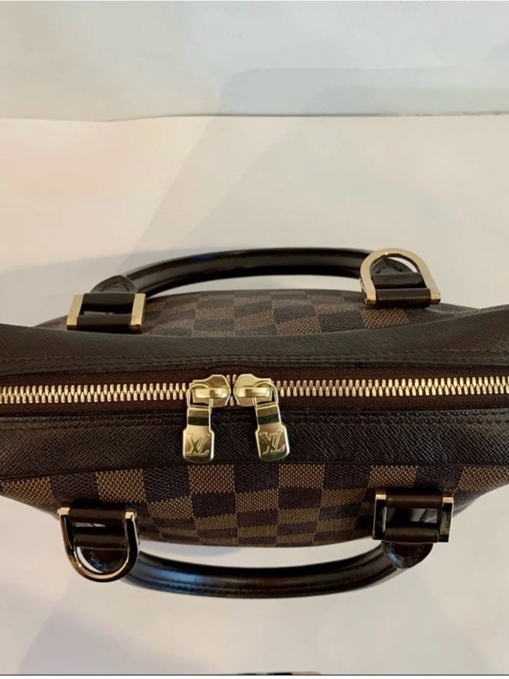 EUC Louis Vuitton Damier Ebene Brera Handbag with Dustbag - Picture 7 of 15